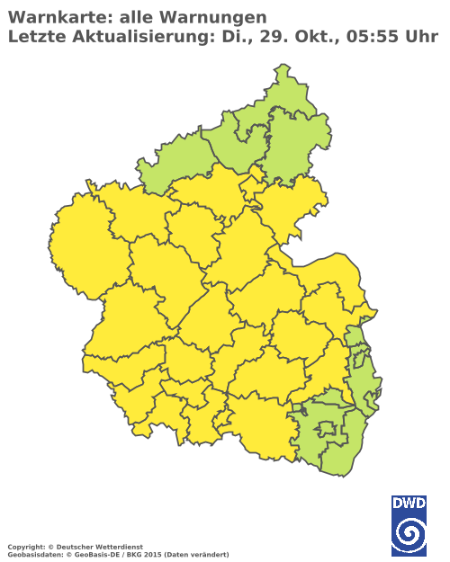 Aktuelle Wetterwarnungen für  Rhein-Lahn-Kreis