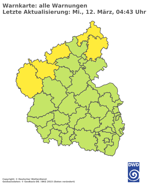 Aktuelle Wetterwarnungen für  Rhein-Lahn-Kreis